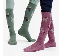 Second Life - Kids Horse Riding Socks Sks 500 - Green/purple Patterns