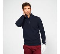 Second Life - Men’s Golf 100% Cotton Zipped High Neck Pullover Mw500 Navy