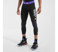 Second Life - Men's/women's Basketball 3/4 Leggings 500 - NBA Los Angeles Lak...