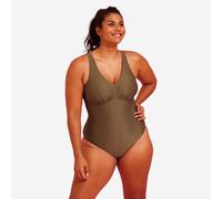 Second Life - Women's Aquafit 1-piece Swimsuit Romi Salento Khaki - Excellent