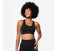 Second Life - Women's Light Support Sports Bra With Cross-over Straps - Black