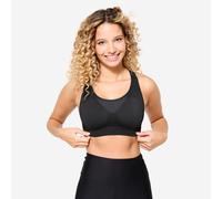 Second Life - Women's Seamless Muscle Back Medium-support Sports Bra - Black