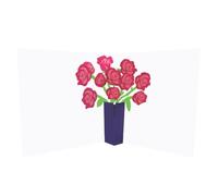 SECOND NATURE 2ToTango 3D Pop Up Card Floral Display Red Roses Greeting Card Any Occasion Keepsake, Celebrations, Envelope Included, Pop Up Display, Surprise, Valentine's, Birthday, Anniversary