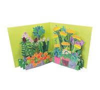 SECOND NATURE 2ToTango 3D Pop Up Card Potted Flowers Greeting Card Any Occasion Keepsake, Envelope Included, Mail-Ready, Feminine, Female, Women, Green Thumb, Gardening, Birthday Card, New Home