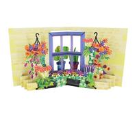 SECOND NATURE 2ToTango 3D Pop Up Card Window Boxes Greeting Card Any Occasion Floral, Envelope Included, Keepsake, New Home, New Job, Birthday, Gardening Themed, Female, Paper Art