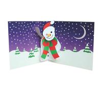SECOND NATURE 2toTango 3D Pop Up Christmas Card Frosty Snowman Xmas Cards - Festive Card Range Winter Wonderland Scene, Blank Message, White Envelope Included, Keepsake