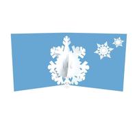 SECOND NATURE 2toTango 3D Pop Up Christmas Card White Snowflake Xmas Cards - Christmas Range Layered Cutout, Blue Backdrop, Envelope, Snowflake Collection, Unique Xmas Card, Special, Keepsake