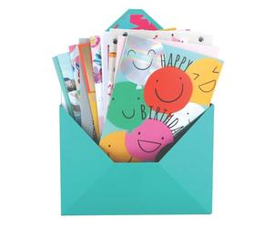 SECOND NATURE Assorted Greeting Card Box Of 12 Birthday & Blank Cards In Keepsake Envelope Box Vibrant Designs, Heartfelt Messages, Eco-Friendly, Stylish Packing, Variety Pack