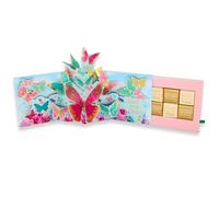 Second Nature Beautiful Pop Up Birthday Card With Chocolate Treat Tray Surprise Card & Gift - Treat Tray Vibrant Florals, Butterflies, Hidden Surprise, Premium Craftsmanship, Eco-Friendly