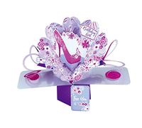 Second Nature 'Birthday Girl' Pink Shoe & Flowers Pop Up Greeting Card - POP140