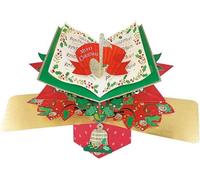 Second Nature Christmas Pop Up Greeting Card Musical Note Multi-Colour