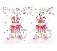 Second Nature Daughter Birthday Card 'to a Wonderful Daughter on Your Birthday.', MAG004A (Pack of 2)