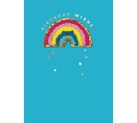 SECOND NATURE Decopatch Birthday Wishes Greeting Card Includes Removable Fluffy Rainbow Patch - Decopatch Vibrant Design, Interactive, Cheerful, Keepsake, Eco-Friendly