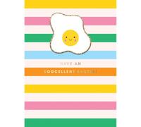 SECOND NATURE Decopatch Eggcellent Easter Card Includes Removable Fried Egg Patch - Decopatch Vibrant Design, Cheerful Gift, Personal Touch, Eco-Friendly, Heartfelt Message, Cute Patch