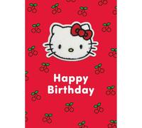 SECOND NATURE Decopatch Hello Kitty Birthday Card Includes Removable Hello Kitty Patch - Decopatch Cheerful Design, Personalised Gift, Collectible, Keepsake, Heartfelt Wishes, Hello Kitty Lover