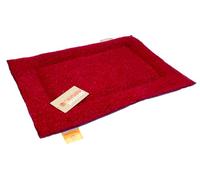 Second Nature Dog Cat Cage Mat, Soft Washable Sherpa Bed Cushion, Wine, Extra Large