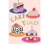 Second Nature Embellished Cake Time! Birthday Greeting Card Colourful Party Cake Celebration - Wildflower Vibrant Design, Sparkling Flowers, Heartfelt Message, Eco-Friendly