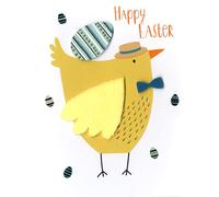 Second Nature Embellished Happy Easter Chick-A-Doodle-Doo Hand-Finished Easter Greeting Card EXT004