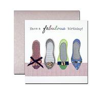 Second Nature Fabulous Shoes Bright & Breezy Birthday Greeting Card Glitter Embellished Cards BRZ016