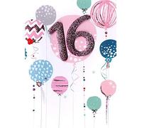 Second Nature Girls 16th Birthday Balloons Greeting Card Inspired Range Cards HMT057