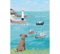 SECOND NATURE Hand-Finished Artistic Greeting Card Doggy Sea View Blank For Any Occasion - Yours Truly Heartfelt, Artistic Design, Eco-Friendly, Blank For Messages, Charming Keepsake