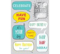 SECOND NATURE Hand-Finished Birthday Greeting Card Celebration Shout Out Embellished For Him - Yours Truly Stylish Design, Vibrant Foiling, Personal Touch, Eco-Friendly, Heartfelt Keepsake