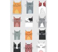 SECOND NATURE Hand-Finished Cats Greeting Card Embellished Cat Design Blank For Any Occasion - Yours Truly Vibrant Design, Cute Cats, Heartfelt Message, Quality Card, Eco-Conscious, 3D Details