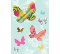 SECOND NATURE Hand-Finished Greeting Card Embellished Butterfly Design Blank For Any Occasion - Yours Truly Whimsical Design, Heartfelt Message, Eco-Friendly, Elegant, Foiled Details