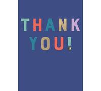 SECOND NATURE Hand-Finished Thank You! Greeting Card Sparkly Thanks - Yours Truly Elegant Design, Heartfelt Message, Vibrant Colours, Memorable Keepsake, Eco-Friendly, Gold Foil, Sequins