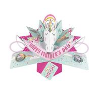 Happy Mother's Day Unicorn Pop-Up Greeting Card Second Nature 3D Pop Up Cards MPOP025