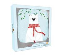 SECOND NATURE Hospice Uk Charity Christmas Cards Box Of 8 Polar Bear Charitable Xmas Cards - Charity Festive Design, Heartfelt Wishes, Eco-Friendly, Silver Foil, Thoughtful Greetings