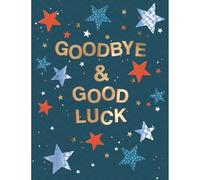 SECOND NATURE Large Embellished A4 Goodbye & Good Luck Greeting Card Lucky Future Wishes - All For One Stylish Design, Uplifting Message, Eco-Friendly, Cherished Keepsake, Ideal For Groups