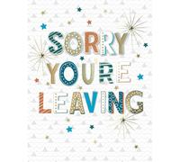 SECOND NATURE Large Embellished A4 Sorry You're Leaving Greeting Card Best Of Luck - All For One Heartfelt, Artistic Design, Eco-Friendly, Vibrant, Emotional Keepsake
