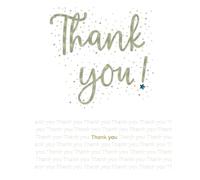 SECOND NATURE Large Embellished A4 Thank You Greeting Card Thank You! Blank Inside - All For One Elegant Design, Heartfelt Gesture, Eco-Friendly, Cherished Keepsake