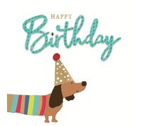 Second Nature Luminous 'Sausage Dog' Birthday Greeting Card