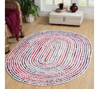 Second Nature Online Carnival Oval Bedroom Rug Ethical Source With Recycled Fabric / 90 Cm X 150 Cm