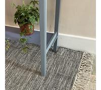 Second Nature Online Dark Grey Hush Soft Cotton Rug Hand Loomed and GoodWeave Certified Large 120 cm x 180 cm