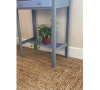 Second Nature Online Dhaka Rustic Square Rug Hand Woven Mat With Natural Fibre Indian Jute Flat Pile - Large Floor Covering