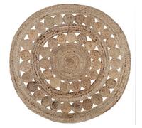 Second Nature Online Gherana Circle Rug Jute In Flat Weave Round Design / 150 Cm Diameter