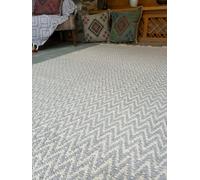 Second Nature Online Greta Soft Bedroom Rug Grey Pale Herringbone Pattern / 120 Cm X 180 Cm