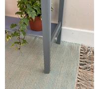 Second Nature Online Hush Hand Loomed Soft Cotton Rug In Muted Colours / 60 X 90 Cm / Duck Egg Blue