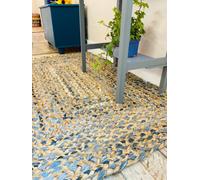 Second Nature Online Jeannie Rectangular Kids Rug Ethical Source With Recycled Denim / 75 Cm X 120 Cm