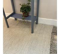 Second Nature Online Natural Hush Soft Cotton Rug in Muted Cream Hand Loomed and GoodWeave Certified 75 cm x 300 cm