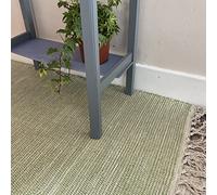 Second Nature Online Pale Green Hush Soft Cotton Rug Hand Loomed and GoodWeave Certified Small 60 cm x 90 cm
