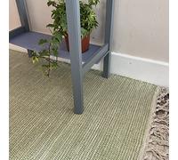Second Nature Online Pale Green Hush Soft Cotton Rug Hand Loomed and GoodWeave Certified Small 75 cm x 120 cm