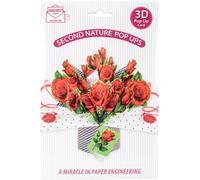 Second Nature Pop-Up 3D Greeting Card-With Love Rose Bouquet