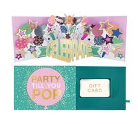 SECOND NATURE Pop Up Birthday Card With Gift Card Holder Party Time Card & Gift Idea - Paper Celebrations 3D Pop Up, Fits Any Physical Gift Card, Gift Voucher Holder, Envelope