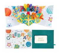 SECOND NATURE Pop Up Birthday Card With Gift Card Holder Time To Celebrate Card & Gift Idea - Paper Celebrations 3D Pop Up, Fits Any Physical Gift Card, Gift Voucher Holder, Envelope, For Men