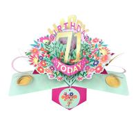 Second Nature Pop Ups 71st Birthday Card Pop Up 3D Happy Birthday Card Age 71 Today 3D For Her By Love Kate's - Foil, Pink, Gold, Floral, Keepsake, Envelope, Daughter, Mum, Personalised