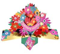 Second Nature Pop Ups Bright Flowers 3D Pop Up Birthday Greeting Card Happy Petals For You By Second Nature - Vibrant Design, Heartfelt Gift, Eco-Friendly, Intricate Craftsmanship